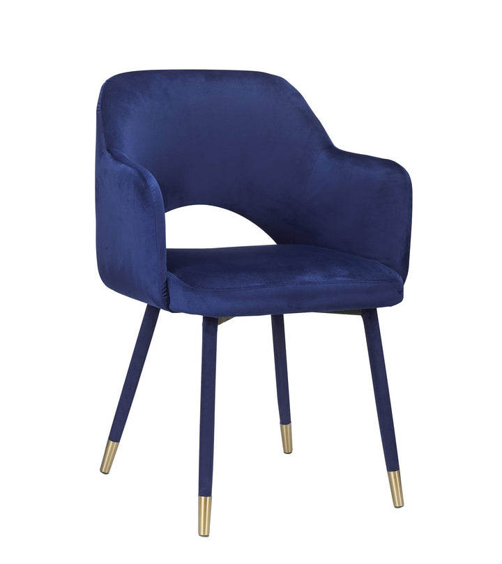 Modern velvet accent chair - Blue