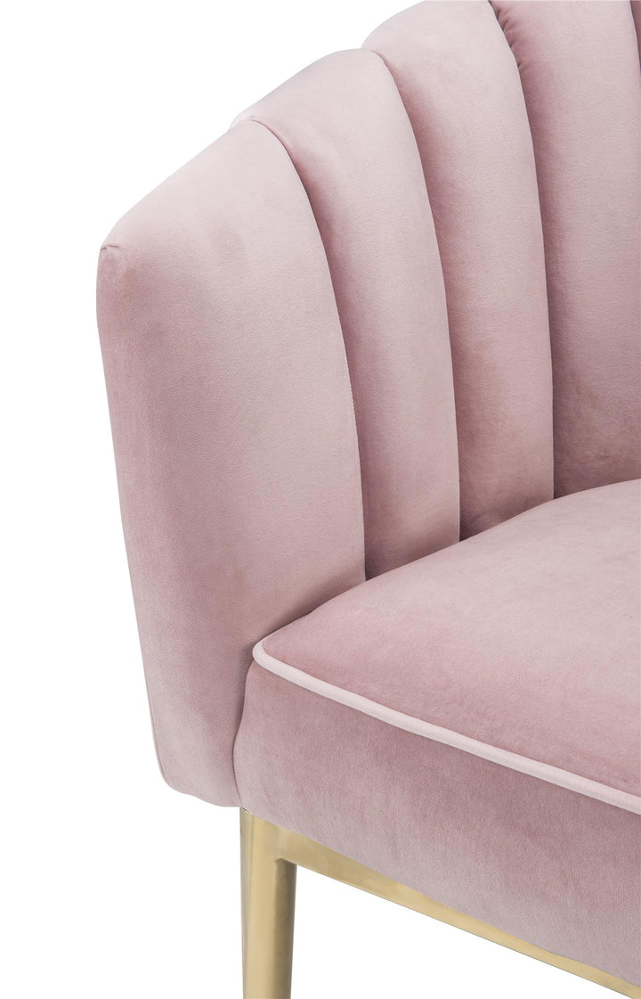 Modern velvet accent chair - Pink