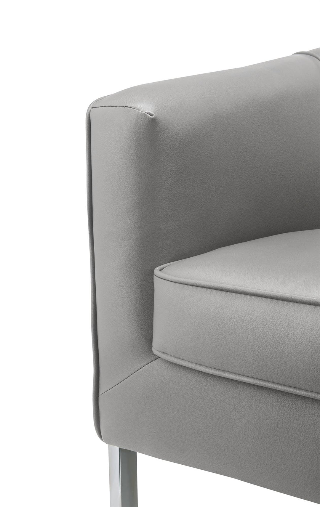 Bucket Accent Chair with curved backrest - Gray