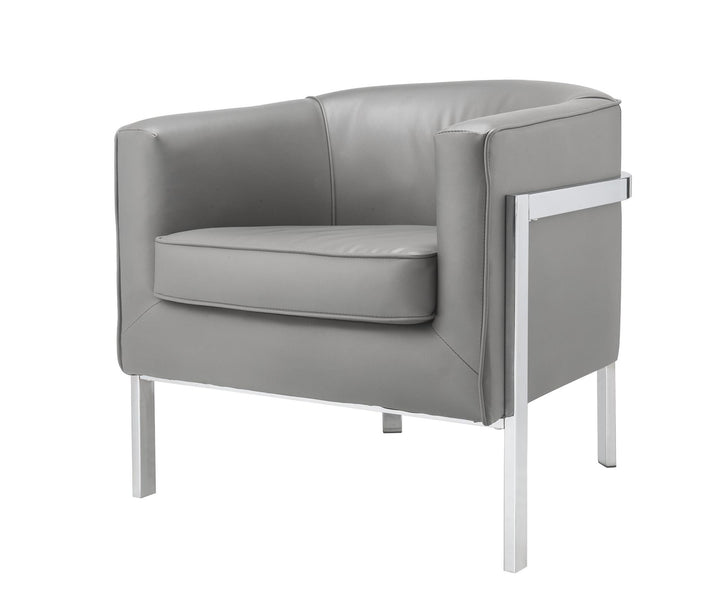 Bucket Accent Chair with thick padded seat cushion - Gray