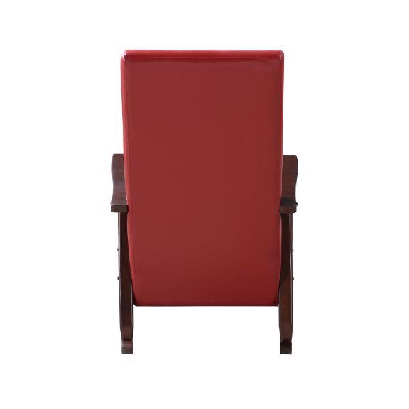 Upholstered Seat and Back Cushion rocking chair - Red