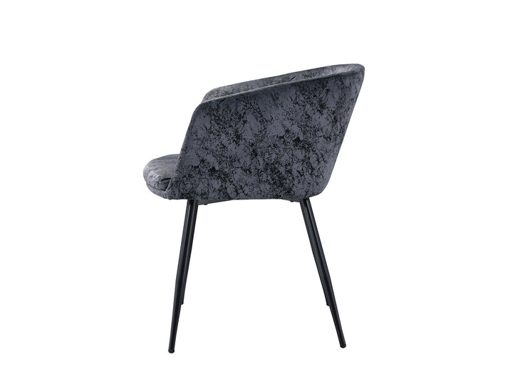 velvet padded seat & back chairs - Gray