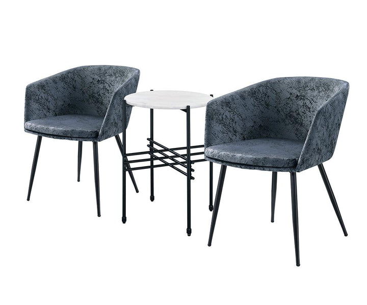 Taigi 3-Piece Set with 2 Chairs and 1 Accent Table - Gray
