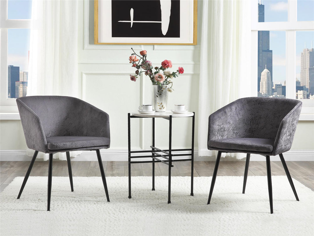 3 piece accent chair and table - Gray