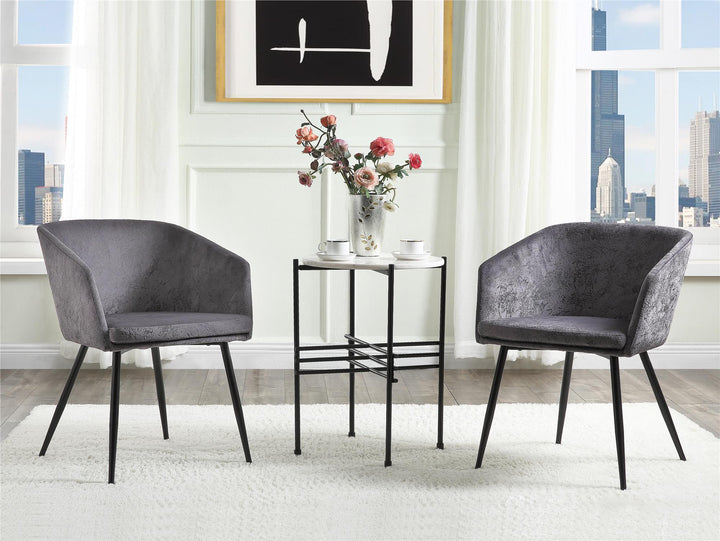 3 piece accent chair and table - Gray
