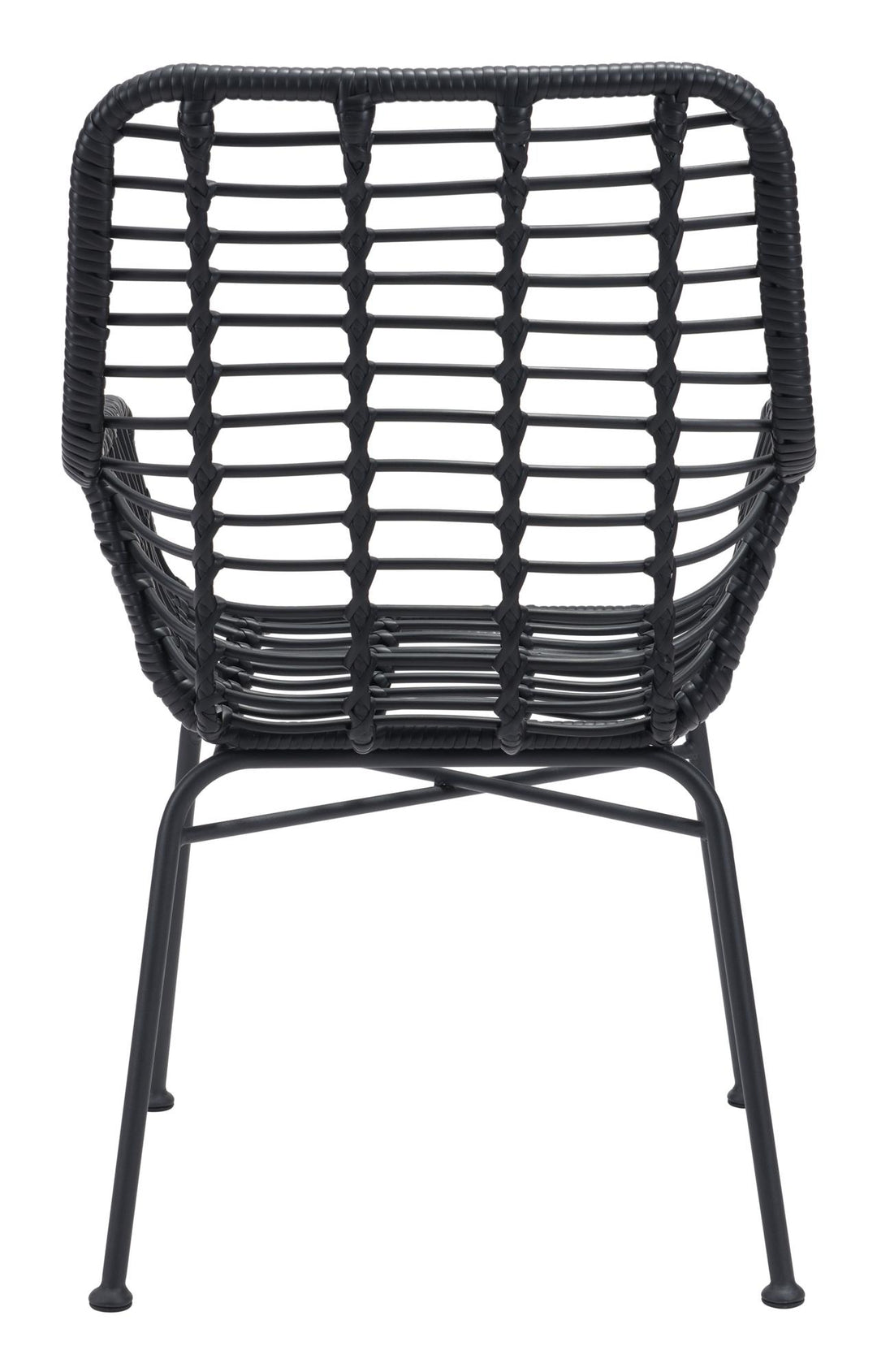 Set of 2 Patio dining chair - Black