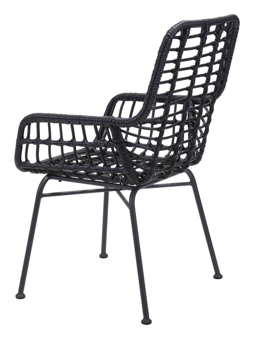 Set of 2 Outdoor patio dining chair - Black