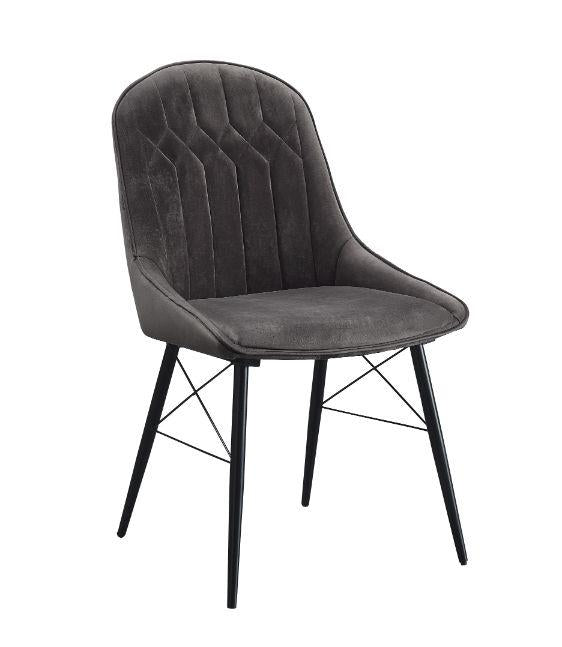 Set of 2 dining Side Chair with Upholstered Seat and Back Cushion - Dark Gray