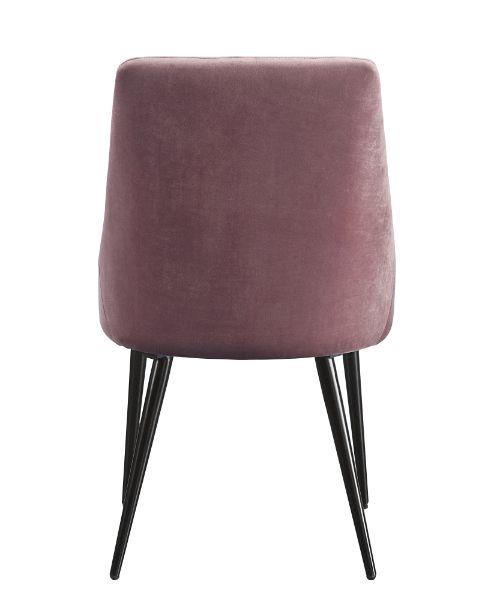 Set of 2 Channel Tufted Side Chair - Pink