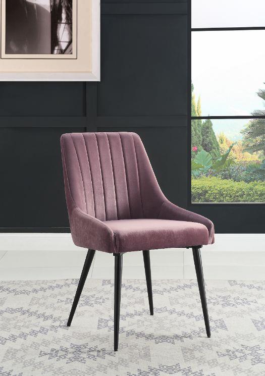 Set of 2 Channel Tufted Chair - Pink