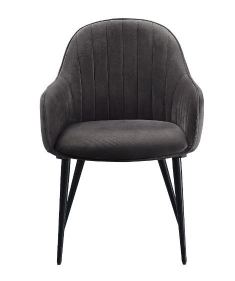 Caspian Upholstered Side Chair, Set of 2 - Dark Gray
