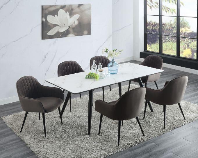 Set of 2 Mid-century Upholstered Side Chair - Dark Gray