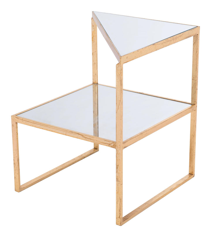 Metal frame side table - Gold