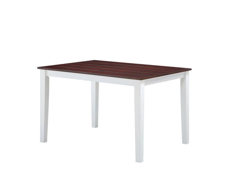 Green Leigh Dining Table with Wooden Tapered Legs  -  N/A