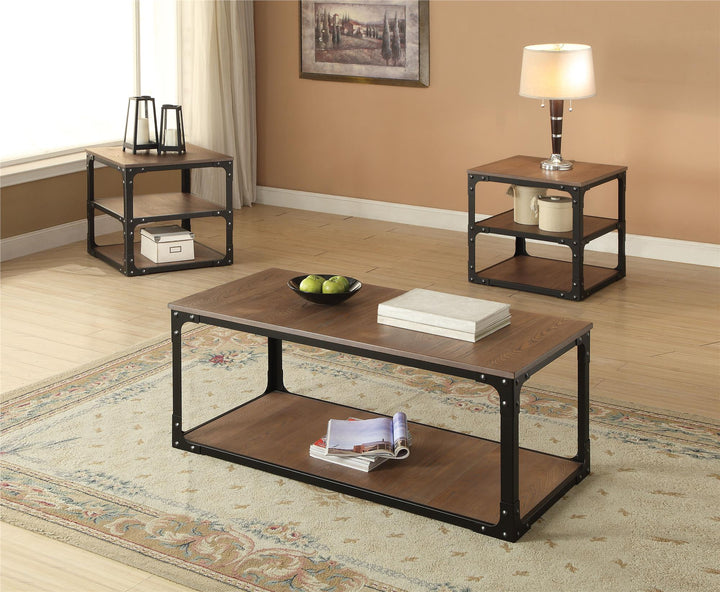 Three-shelf modern side table design -  N/A