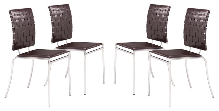 kitchen dining chairs set of 4 - Espresso