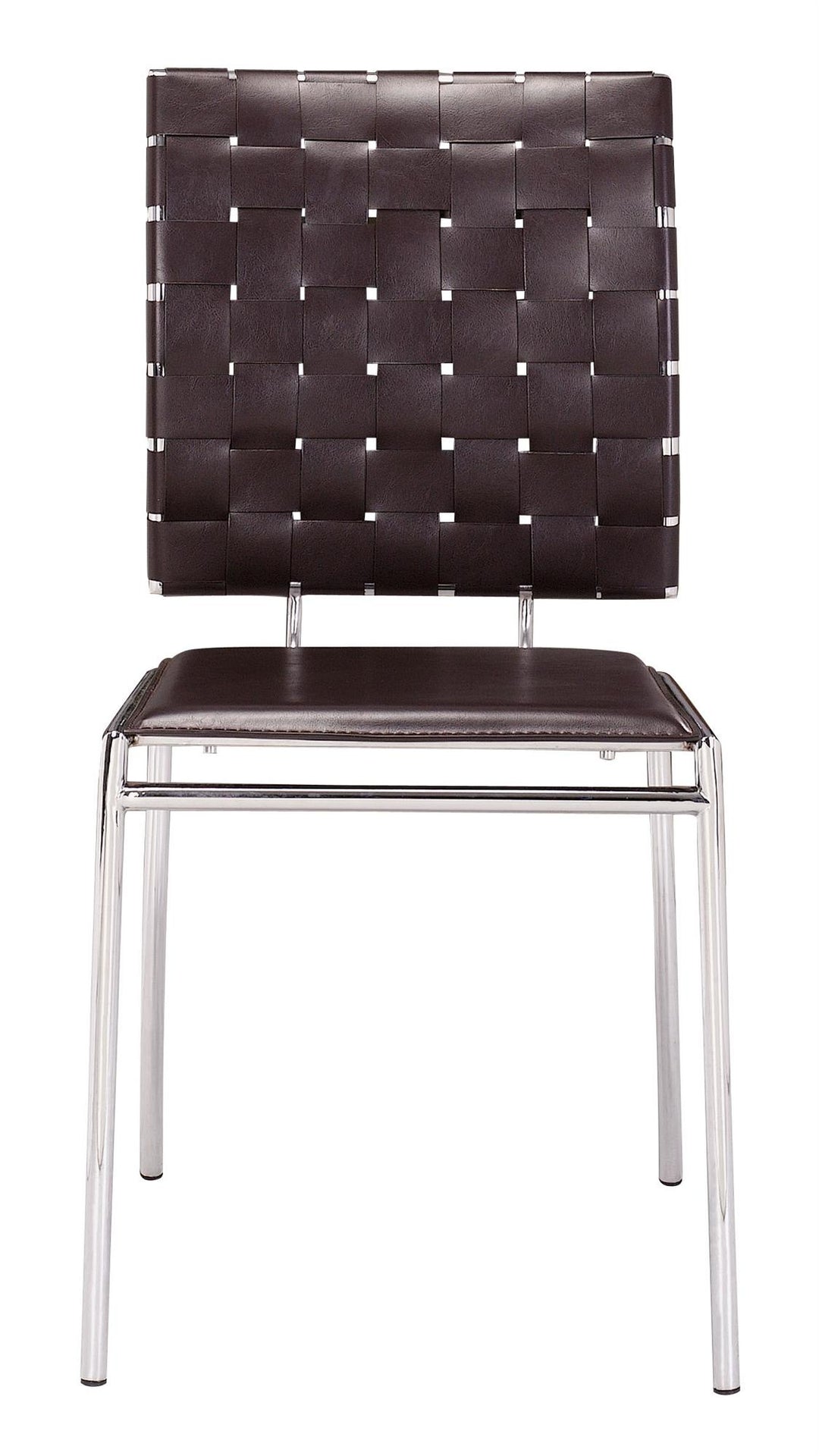 Donna Dining Chair with Faux Leather Fabric, Set of 4 - Espresso