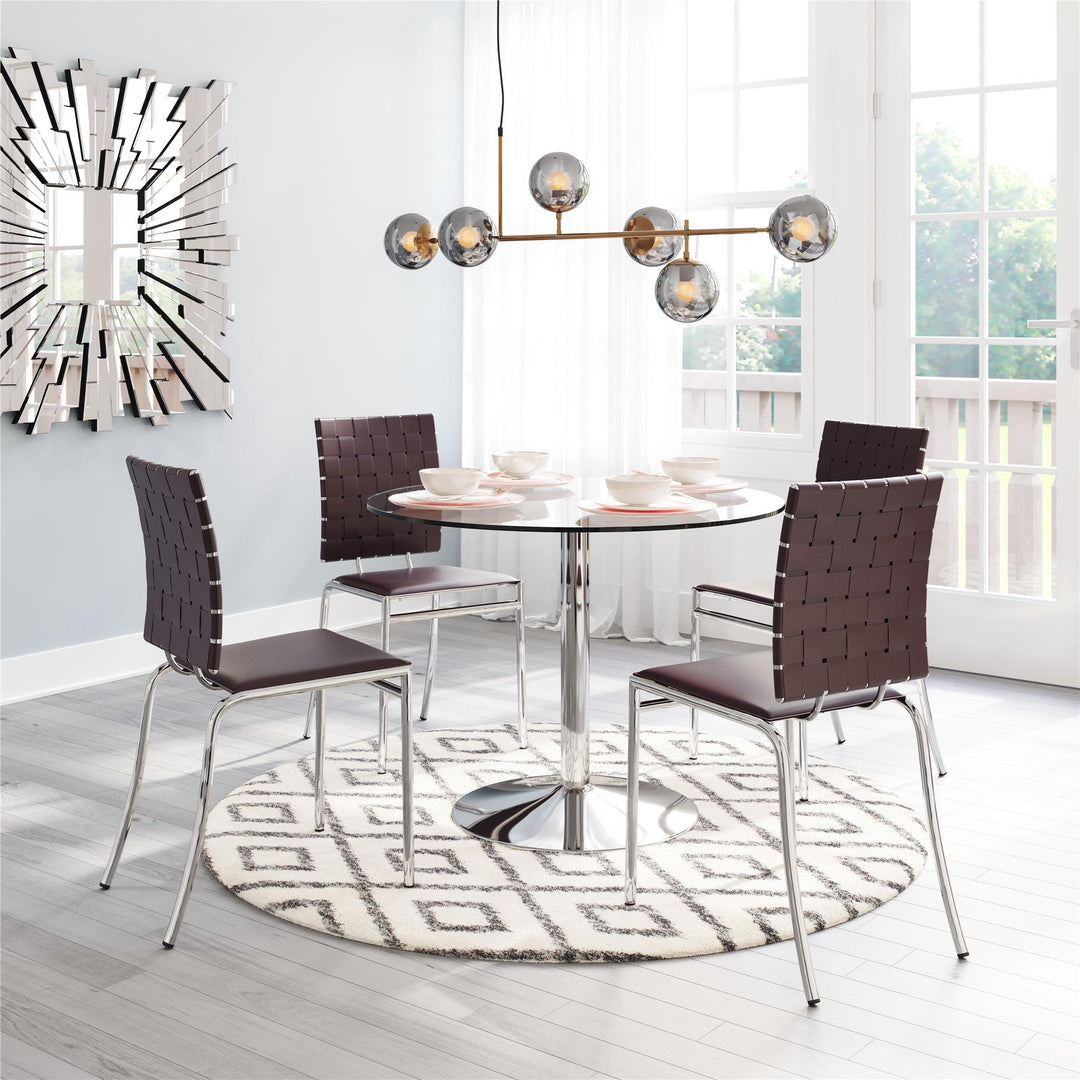 Set of 4 indoor dining chairs - Espresso