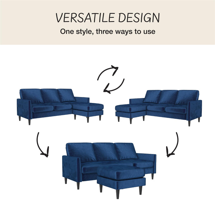 Winston Reversible Sofa Sectional - Blue