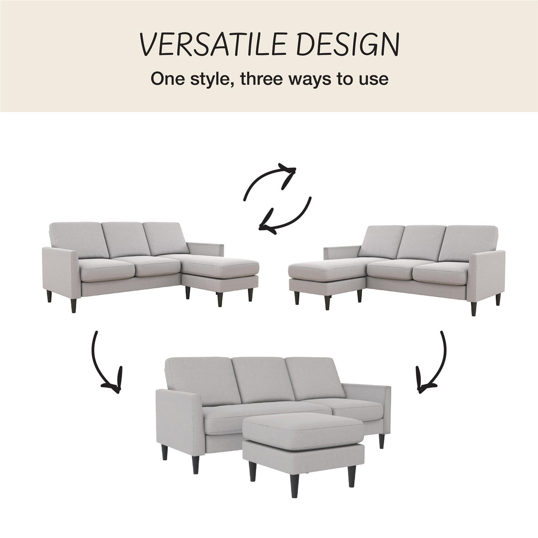 Winston Reversible Sofa Sectional - Light Gray