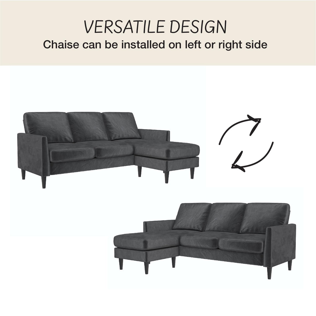 Winston Reversible Sofa Sectional - Dark Gray