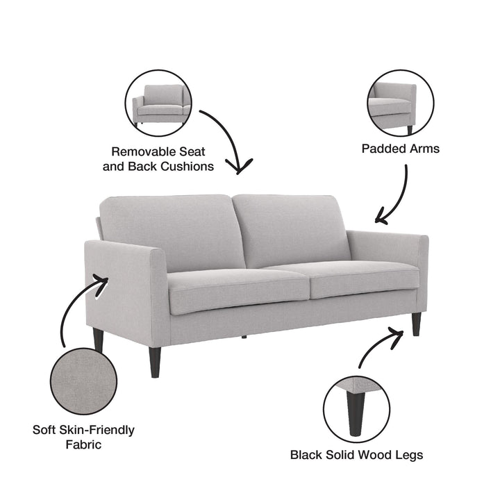 Winston Sofa with Pocket Coils - Light Gray