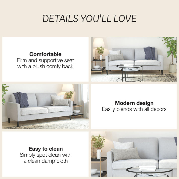 Winston Sofa with Pocket Coils - Light Gray