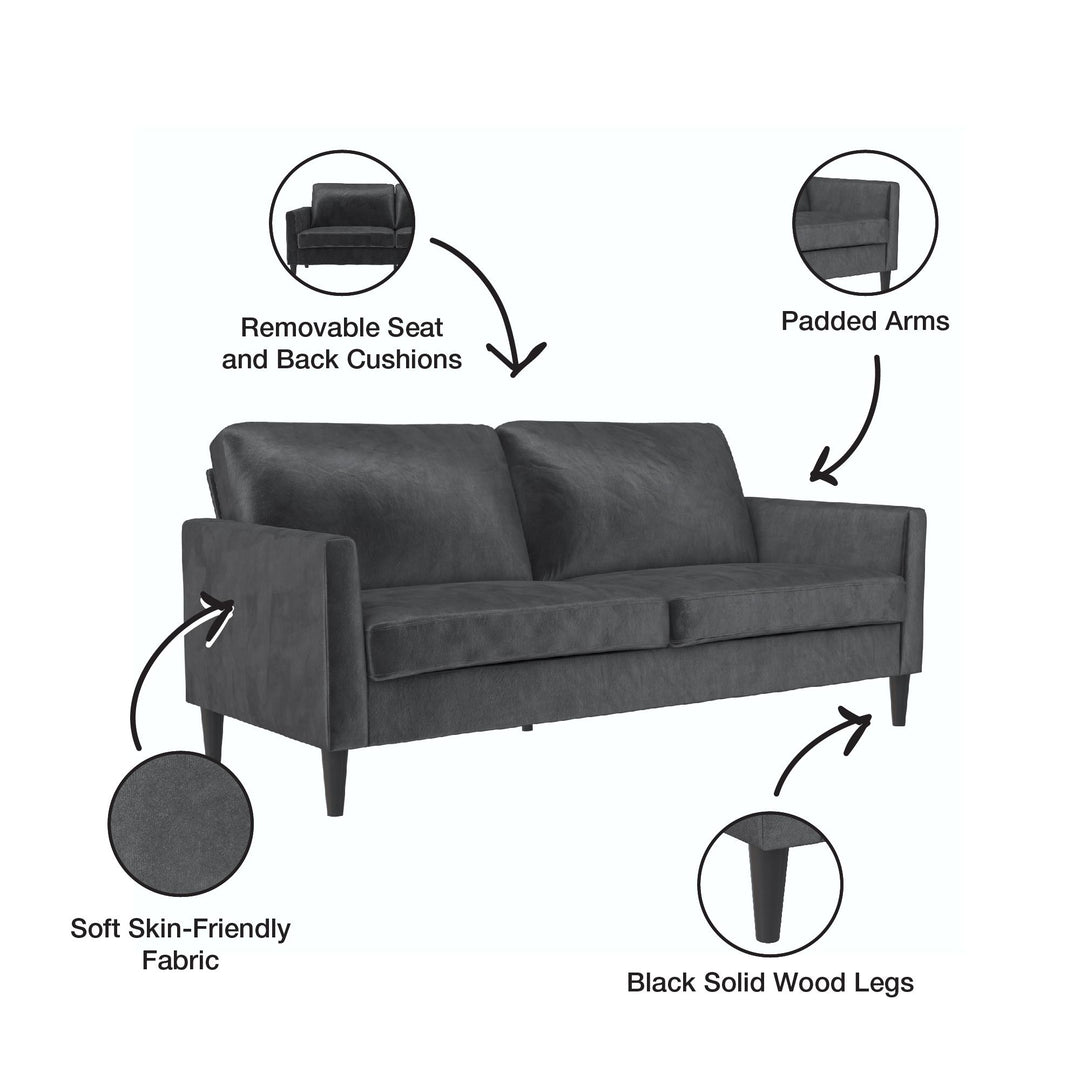 Winston Sofa with Pocket Coils - Dark Gray