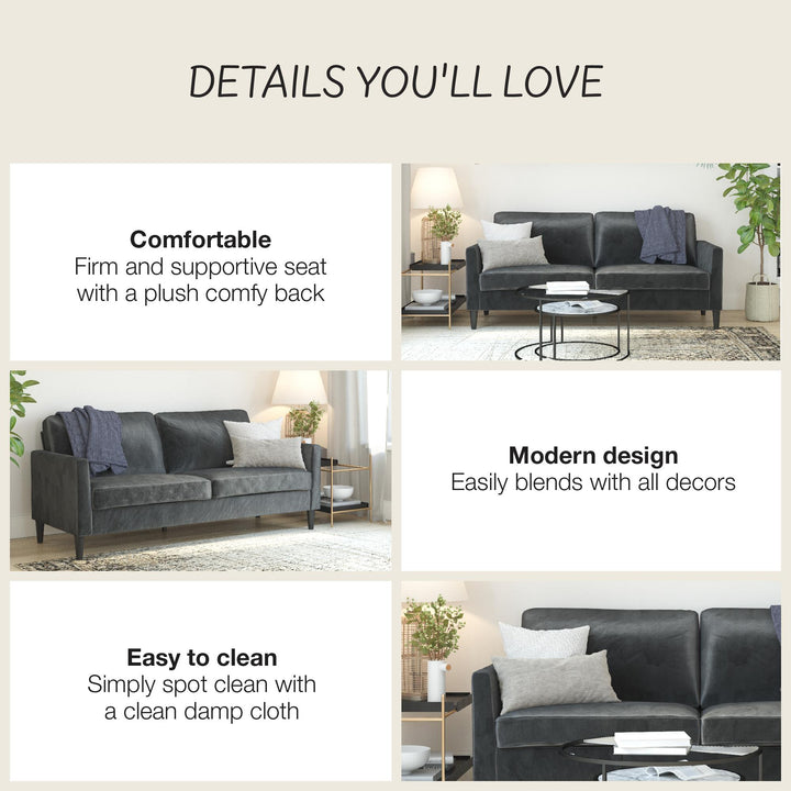 Winston Sofa with Pocket Coils - Dark Gray