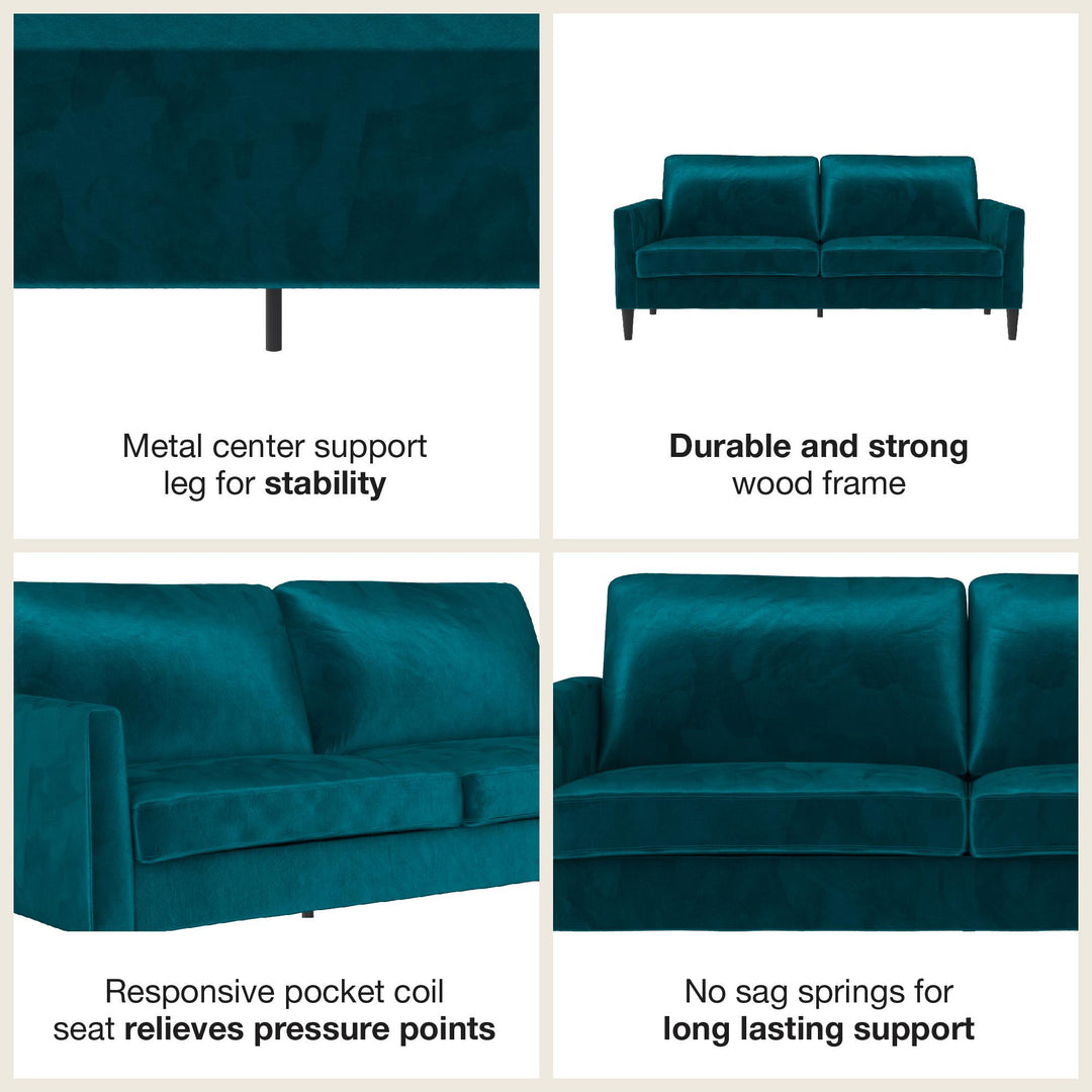 Winston Sofa with Pocket Coils - Green