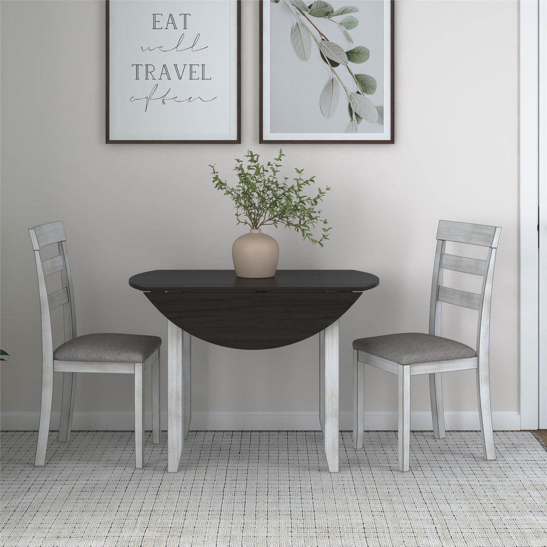 3-piece drop leaf dining solution -  Oyster