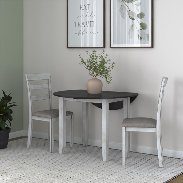 Modern wood dining set by DHP Jersey -  Oyster