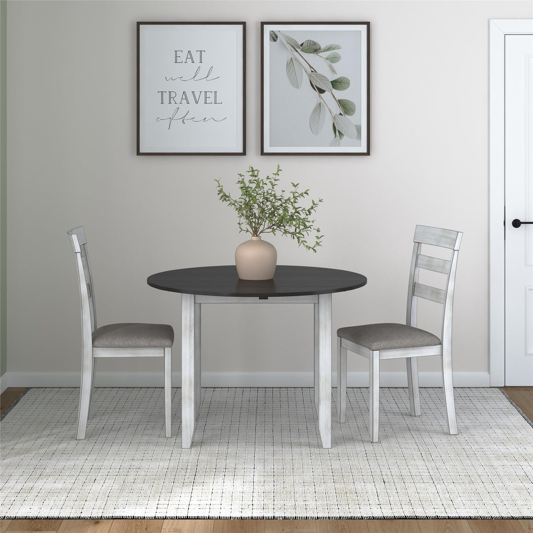 Drop leaf table and chair set from DHP -  Oyster