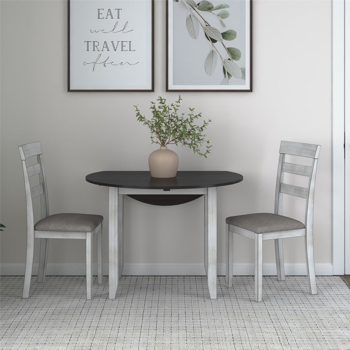 Three-piece dining set for small spaces -  Oyster