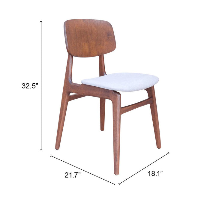 Dining chair set of 2 - Light Gray