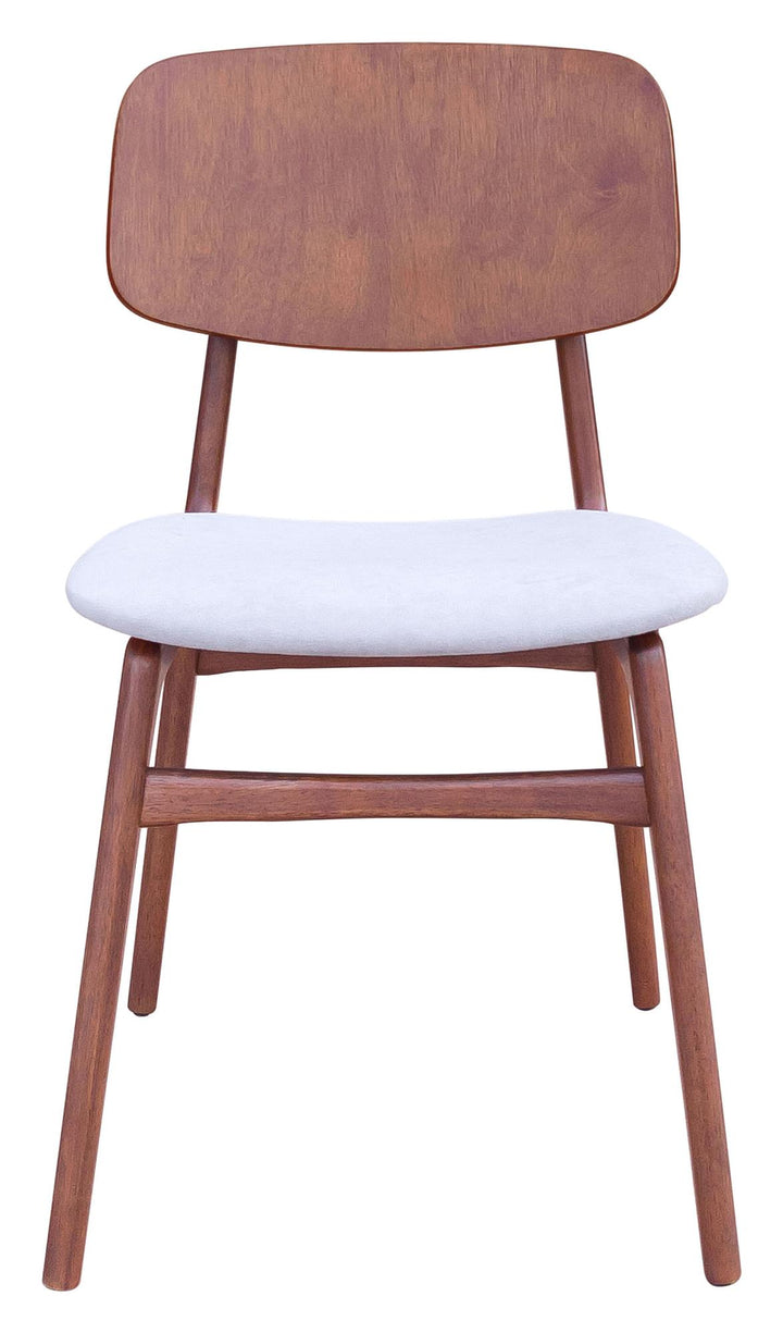 Tessa Dining Chair with Velvet Fabric, Set of 2 - Light Gray