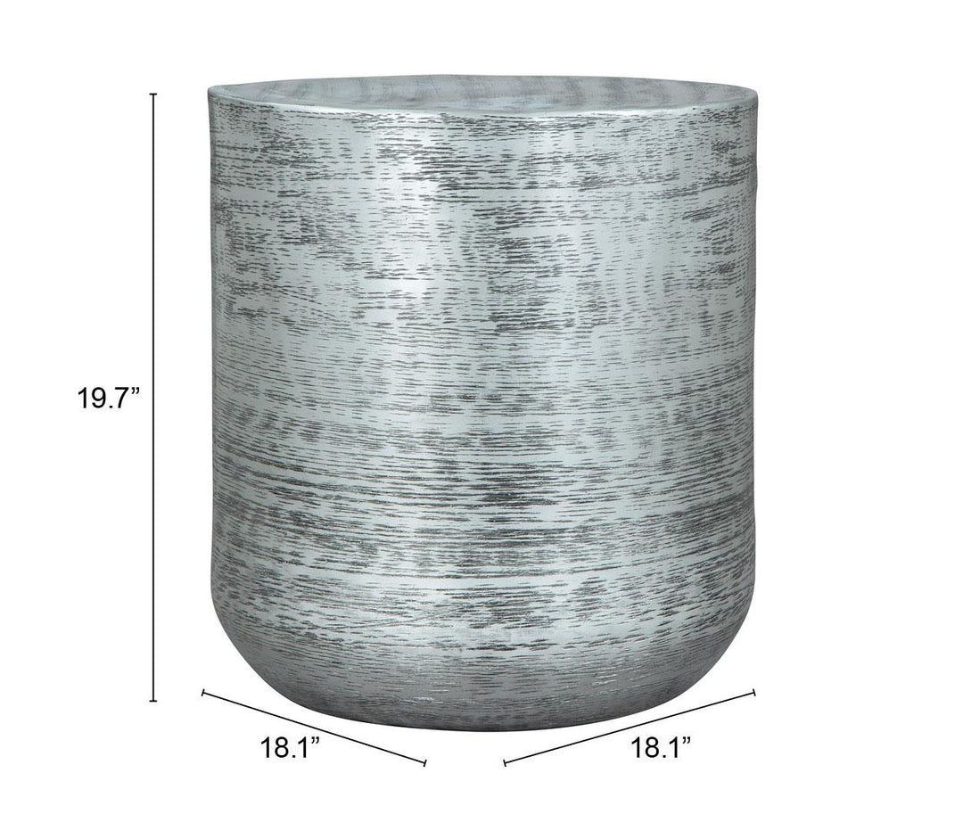 Best round solid side table - Silver