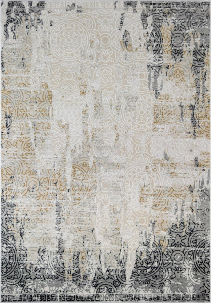 Astor Sundance Transitional Abstract Ivory Area Rug  -  N/A  -  5'3"x7'0"