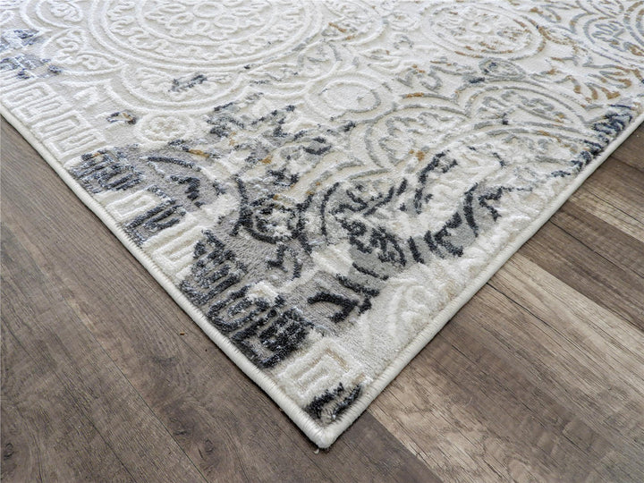 Distinctive ivory abstract patterns -  N/A  -  8'0"x10'0"