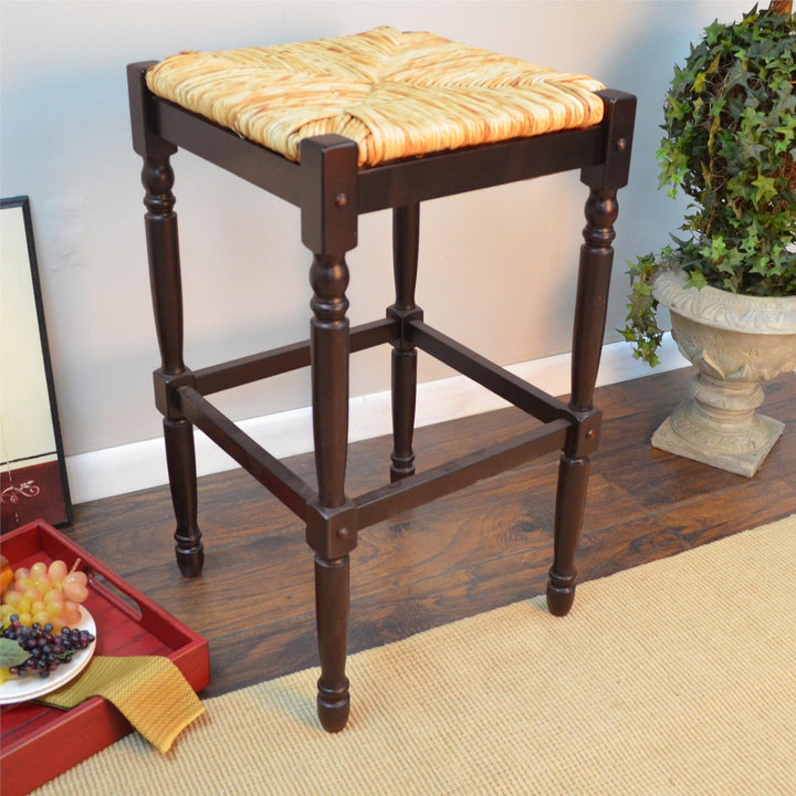 Barstool with unique seat design -  Espresso