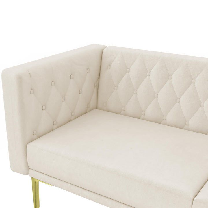 High-end gold legged sofas -  Ivory