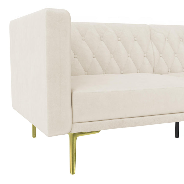 Modern living room tuxedo sofas -  Ivory
