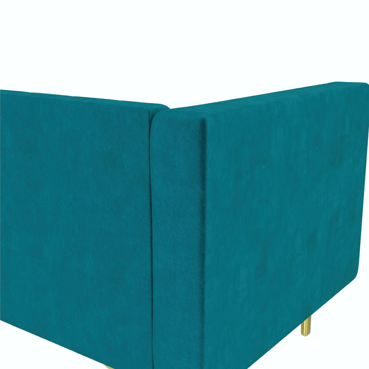 Modern living room tuxedo sofas -  Emerald Green