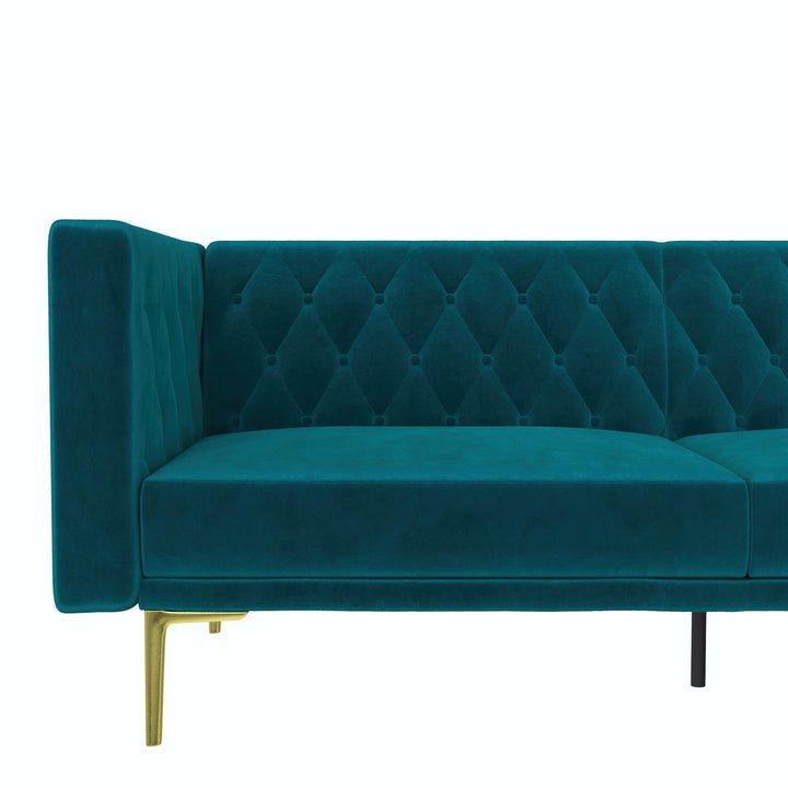 Modern tuxedo sofa designs -  Emerald Green
