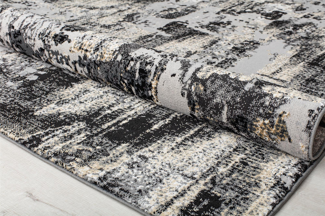 Onyx black rug for minimalist interiors -  Black  -  8'0"x10'0"