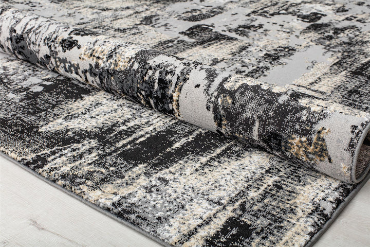 Onyx black rug for minimalist interiors -  Black  -  8'0"x10'0"