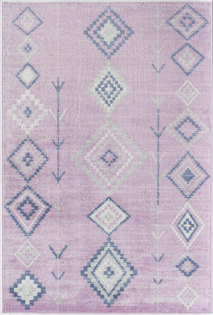 Soleil Native Pink Tribal Moroccan pink Area Rug  -  Pink  -  5'0"x7'0"