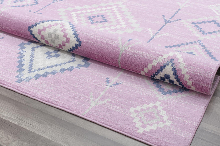 Authentic Moroccan pink tribal rug -  Pink  -  8'0"x10'0"