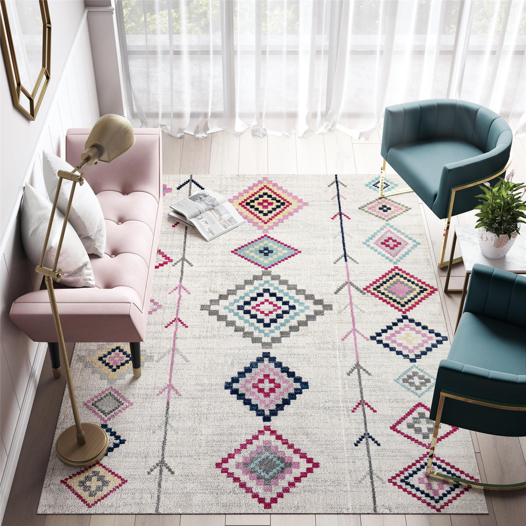 Soleil Native Ivory Moroccan rug -  Ivory  -  5'3"x7'0"