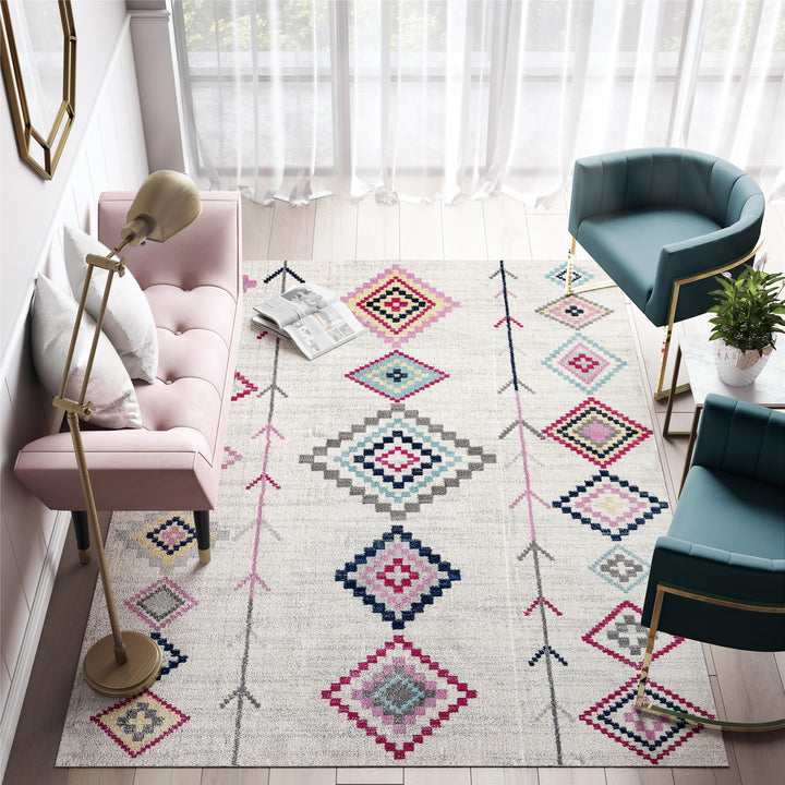 Soleil Native Ivory Moroccan rug -  Ivory  -  5'3"x7'0"